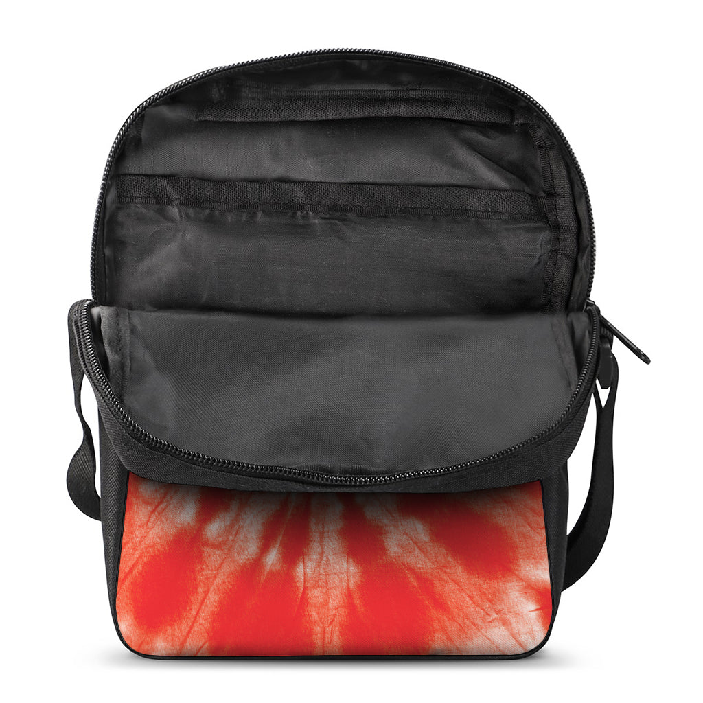 Orange Tie Dye Print Rectangular Crossbody Bag