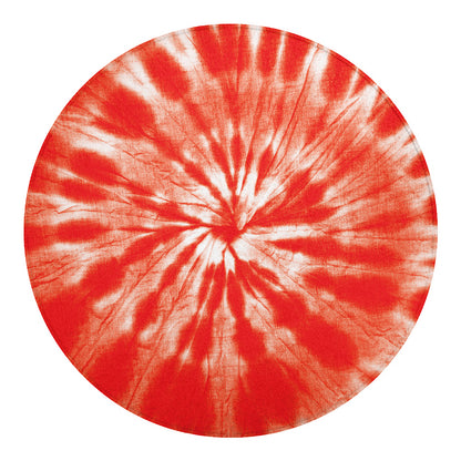 Orange Tie Dye Print Round Blanket