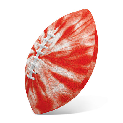 Orange Tie Dye Print Rugby Ball