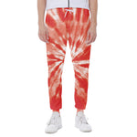 Orange Tie Dye Print Scuba Joggers