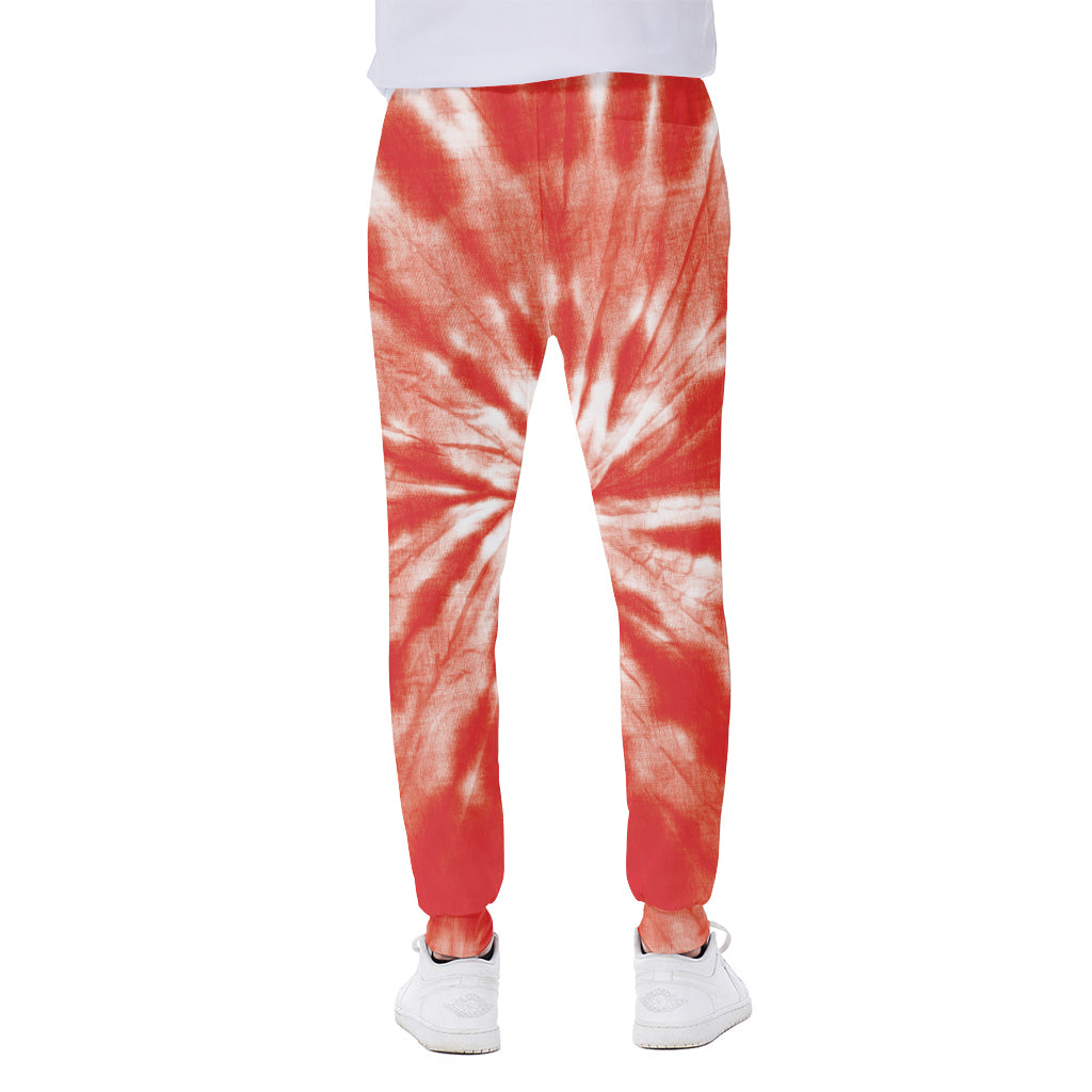 Orange Tie Dye Print Scuba Joggers