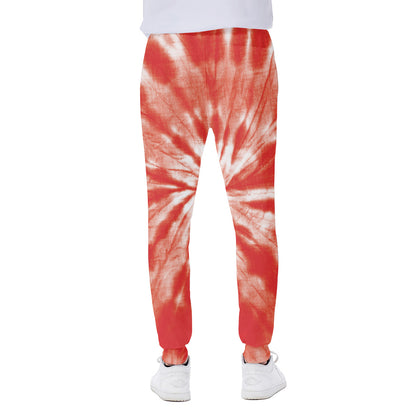 Orange Tie Dye Print Scuba Joggers