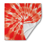Orange Tie Dye Print Silk Bandana