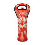 Orange Tie Dye Print Single Neoprene Wine Tote
