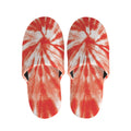 Orange Tie Dye Print Slippers