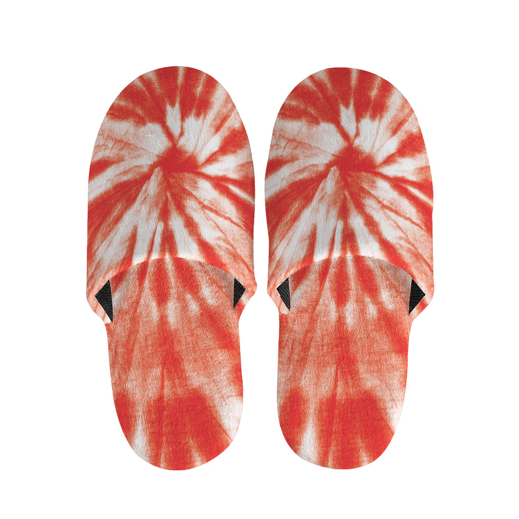 Orange Tie Dye Print Slippers
