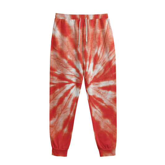 Orange Tie Dye Print Sweatpants