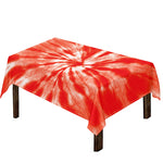 Orange Tie Dye Print Tablecloth