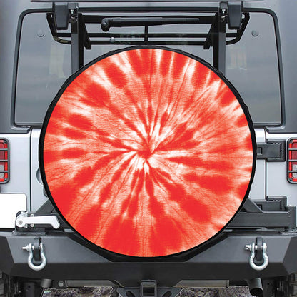 Orange Tie Dye Print Tire Cover