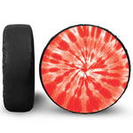 Orange Tie Dye Print Tire Cover
