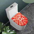 Orange Tie Dye Print Toilet Lid Cover