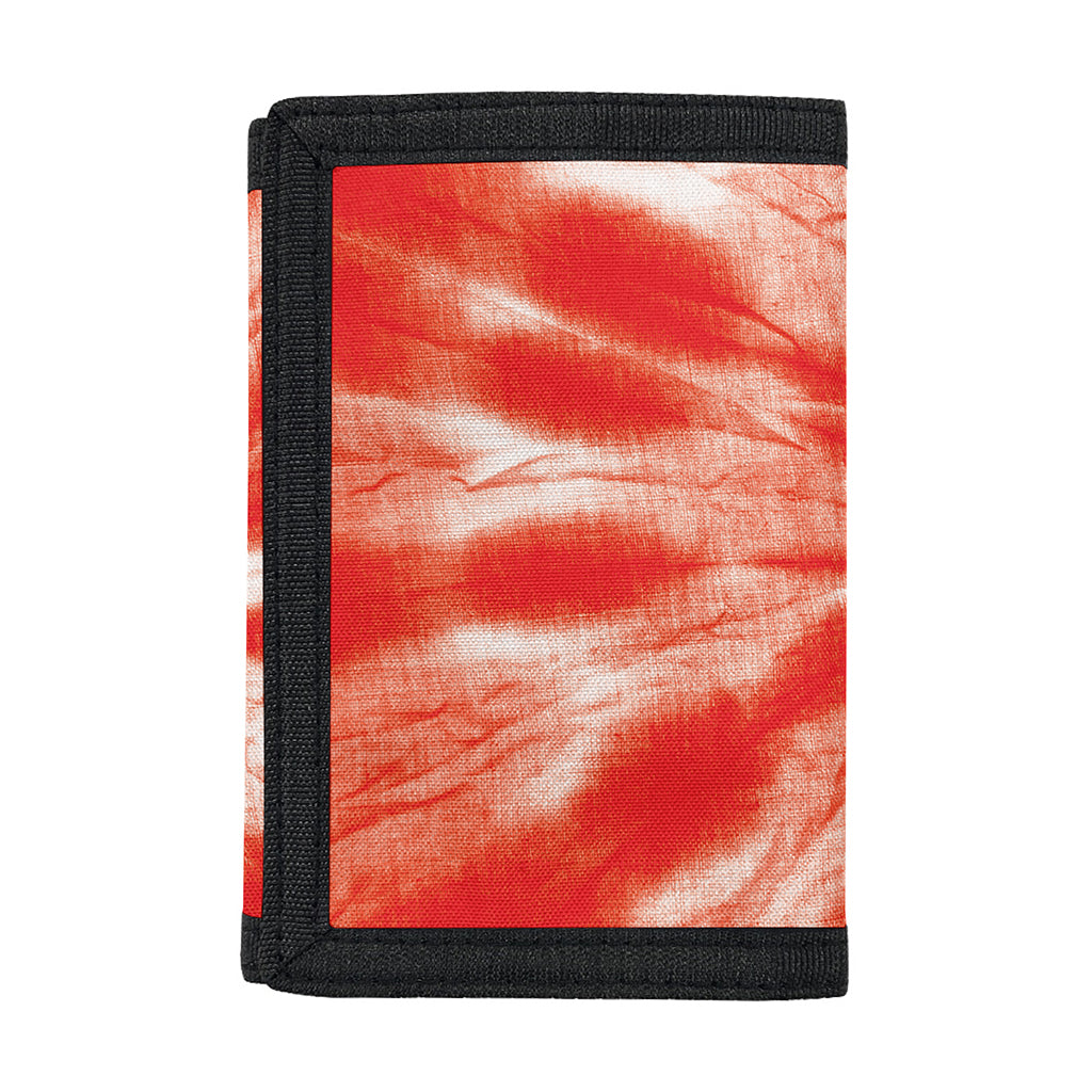 Orange Tie Dye Print Trifold Wallet