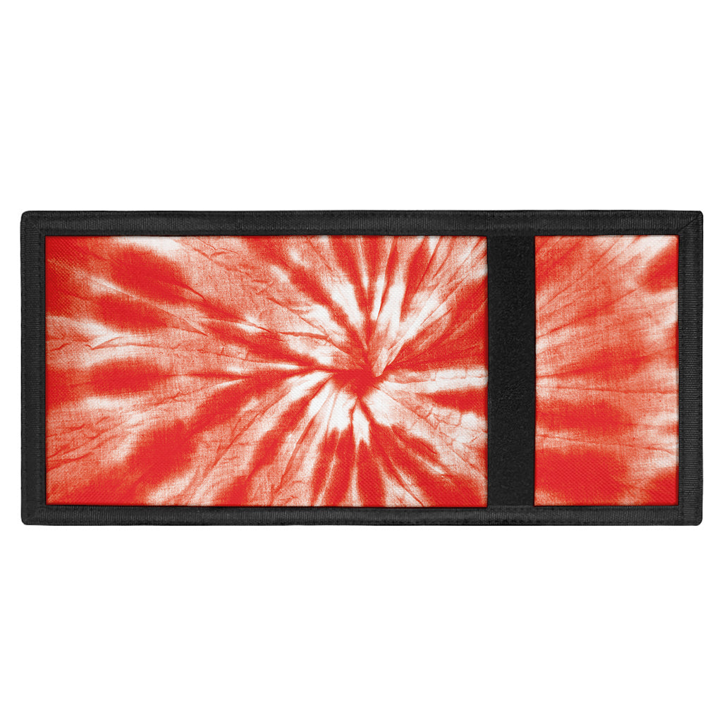 Orange Tie Dye Print Trifold Wallet