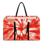 Orange Tie Dye Print Utility Tote Bag