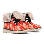 Orange Tie Dye Print Winter Boots