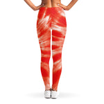 Orange Tie Dye Print Women's Leggings