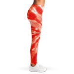 Orange Tie Dye Print Women's Leggings