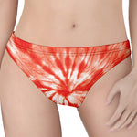 Orange Tie Dye Print Women's Thong