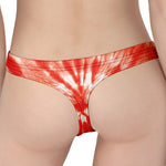 Orange Tie Dye Print Women's Thong