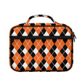 Orange White And Black Argyle Print Briefcase Bible Bag