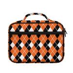 Orange White And Black Argyle Print Briefcase Bible Bag