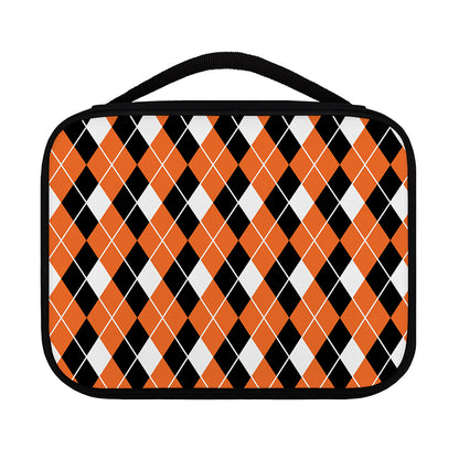 Orange White And Black Argyle Print Classic Bible Case