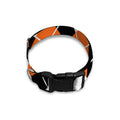 Orange White And Black Argyle Print Dog Collar
