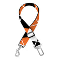 Orange White And Black Argyle Print Dog Seat Belt