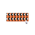 Orange White And Black Argyle Print Extended Mouse Pad