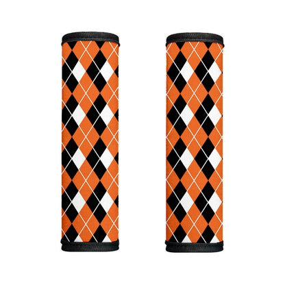 Orange White And Black Argyle Print Handle Covers