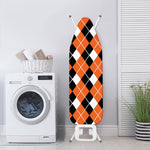 Orange White And Black Argyle Print Ironing Board Cover