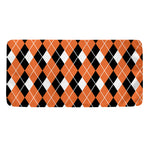 Orange White And Black Argyle Print Towel