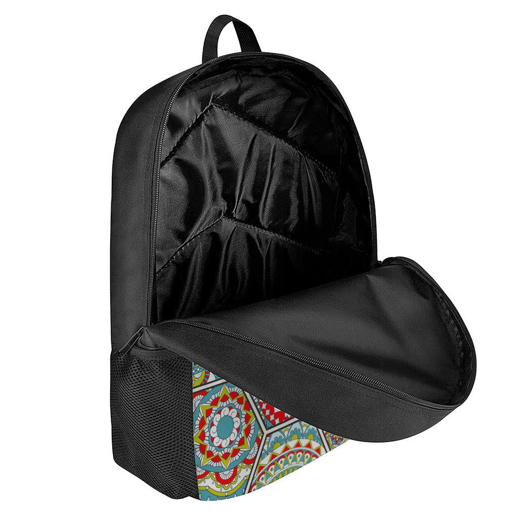 Oriental Mandala Bohemian Pattern Print 17 Inch Backpack