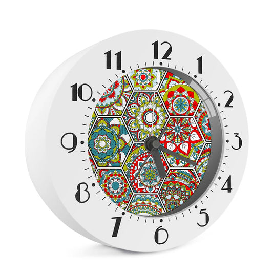 Oriental Mandala Bohemian Pattern Print Alarm Clock