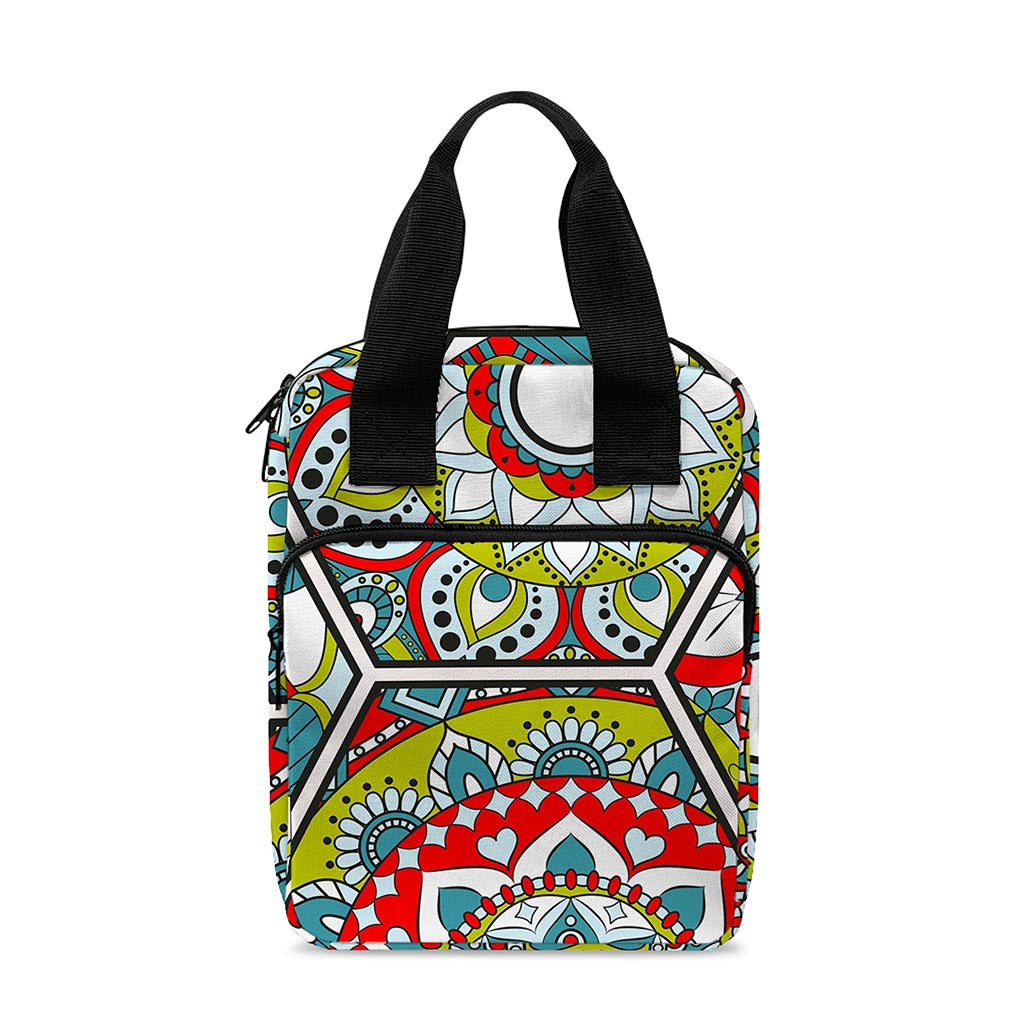 Oriental Mandala Bohemian Pattern Print Bible Tote Bag