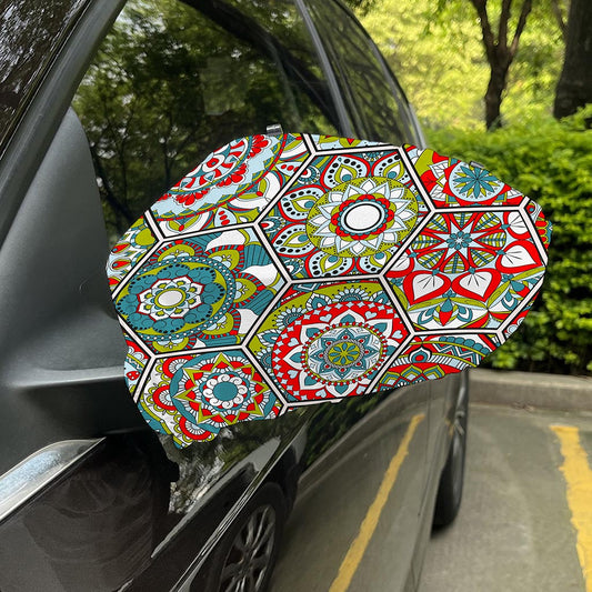 Oriental Mandala Bohemian Pattern Print Car Side Mirror Covers