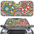 Oriental Mandala Bohemian Pattern Print Car Windshield Sun Shade