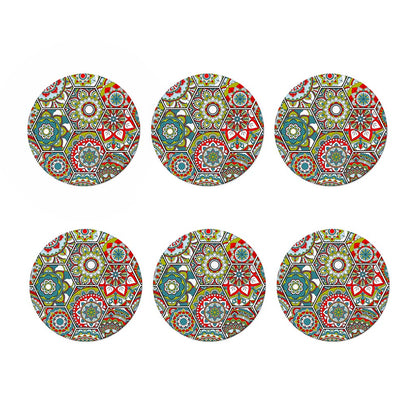 Oriental Mandala Bohemian Pattern Print Coaster Set