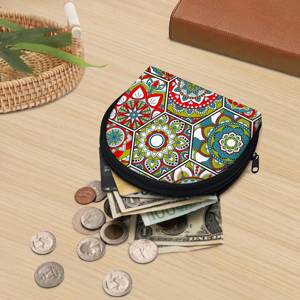 Oriental Mandala Bohemian Pattern Print Coin Purse