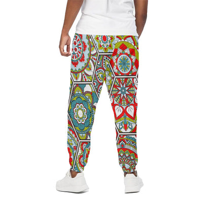 Oriental Mandala Bohemian Pattern Print Cotton Pants
