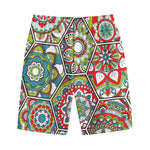 Oriental Mandala Bohemian Pattern Print Cotton Shorts