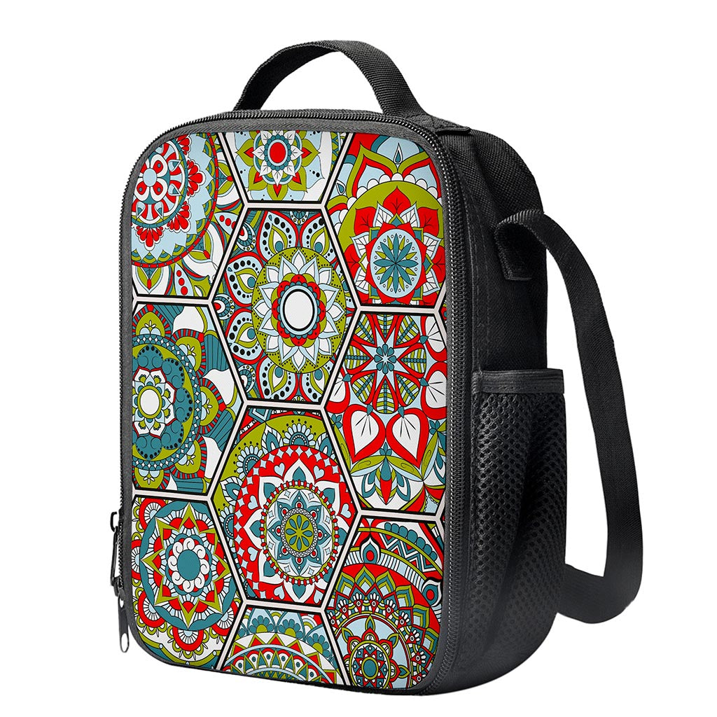 Oriental Mandala Bohemian Pattern Print Crossbody Lunch Bag