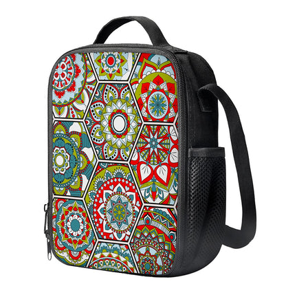 Oriental Mandala Bohemian Pattern Print Crossbody Lunch Bag
