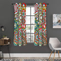 Oriental Mandala Bohemian Pattern Print Grommet Curtain Panels