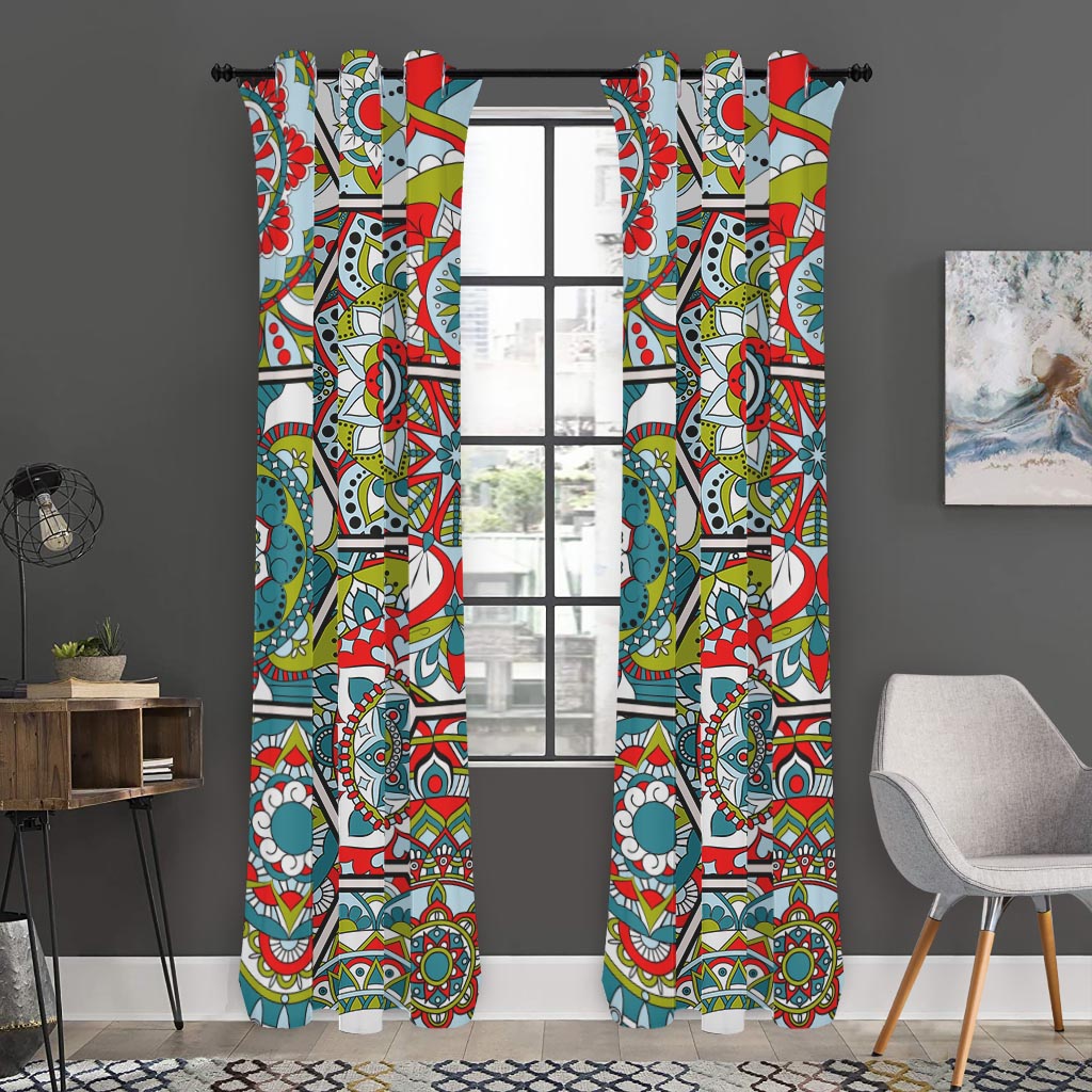 Oriental Mandala Bohemian Pattern Print Curtain