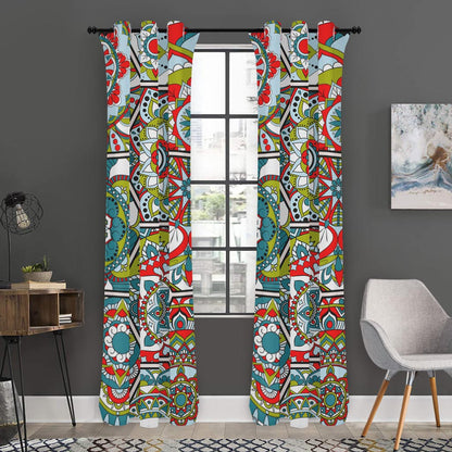 Oriental Mandala Bohemian Pattern Print Curtain