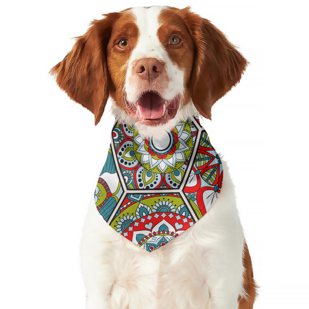 Oriental Mandala Bohemian Pattern Print Dog Bandana