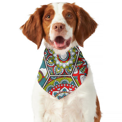 Oriental Mandala Bohemian Pattern Print Dog Bandana