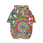 Oriental Mandala Bohemian Pattern Print Dog Zip Up Hoodie