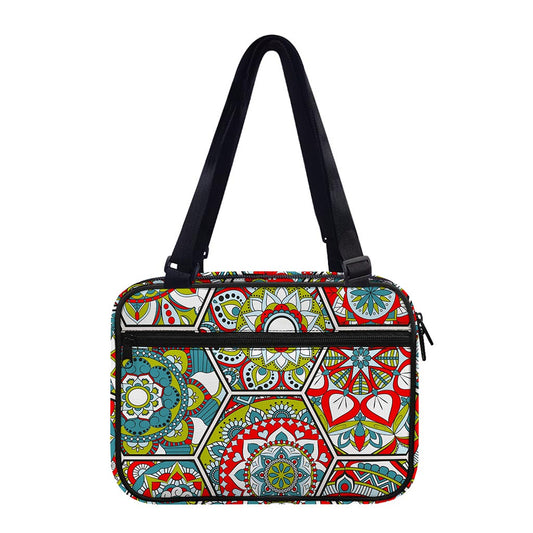 Oriental Mandala Bohemian Pattern Print Double Strap Bible Bag
